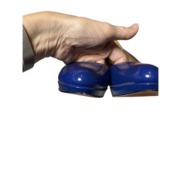 Cole Haan Nike Air Blue Patent Heels‎ 7.5B Mid Pump Leather Comfort Shoe - Picture 4 of 13